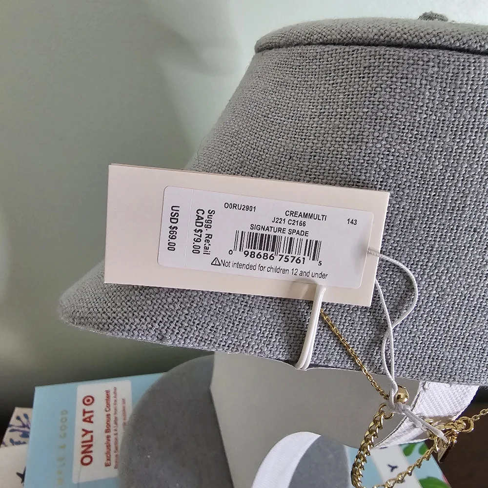 Kate Spade Mini Signature Spade Pendant Necklace Cream Multi‎